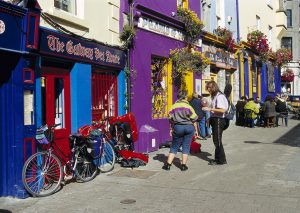 Day Trips 5 The beautiful colours of the Shops in Artistic Galway, enticing tourists into the local shops 